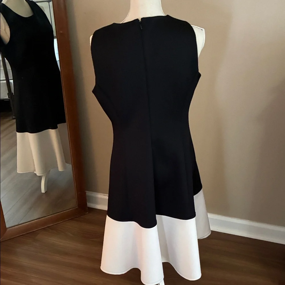 Calvin Klein Elegant Black and White High Low Dress - Picture 3 of 3